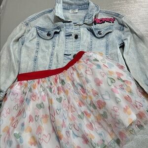 Disney Mickey Mouse Light Blue Jean Jacket and skirt